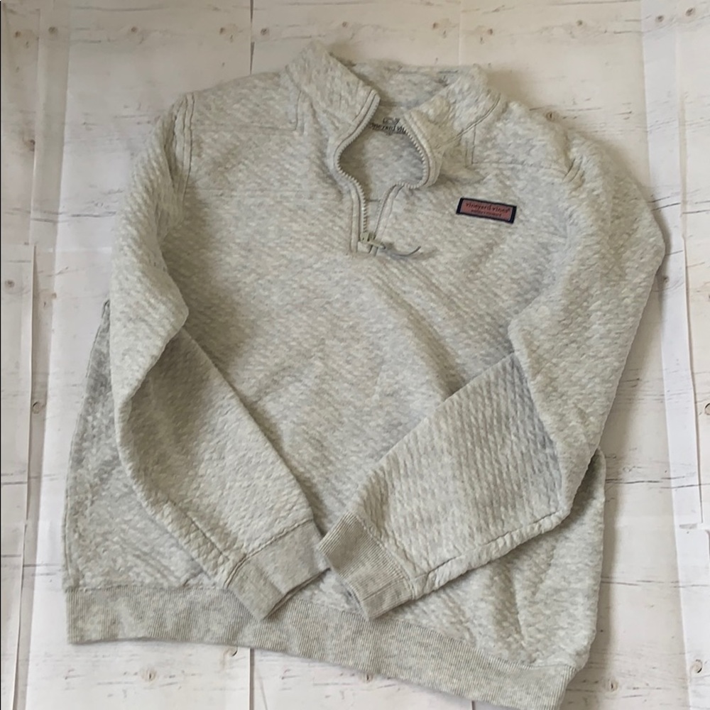 Vineyard Vines Quilted Shep Shirt | gray | size 16